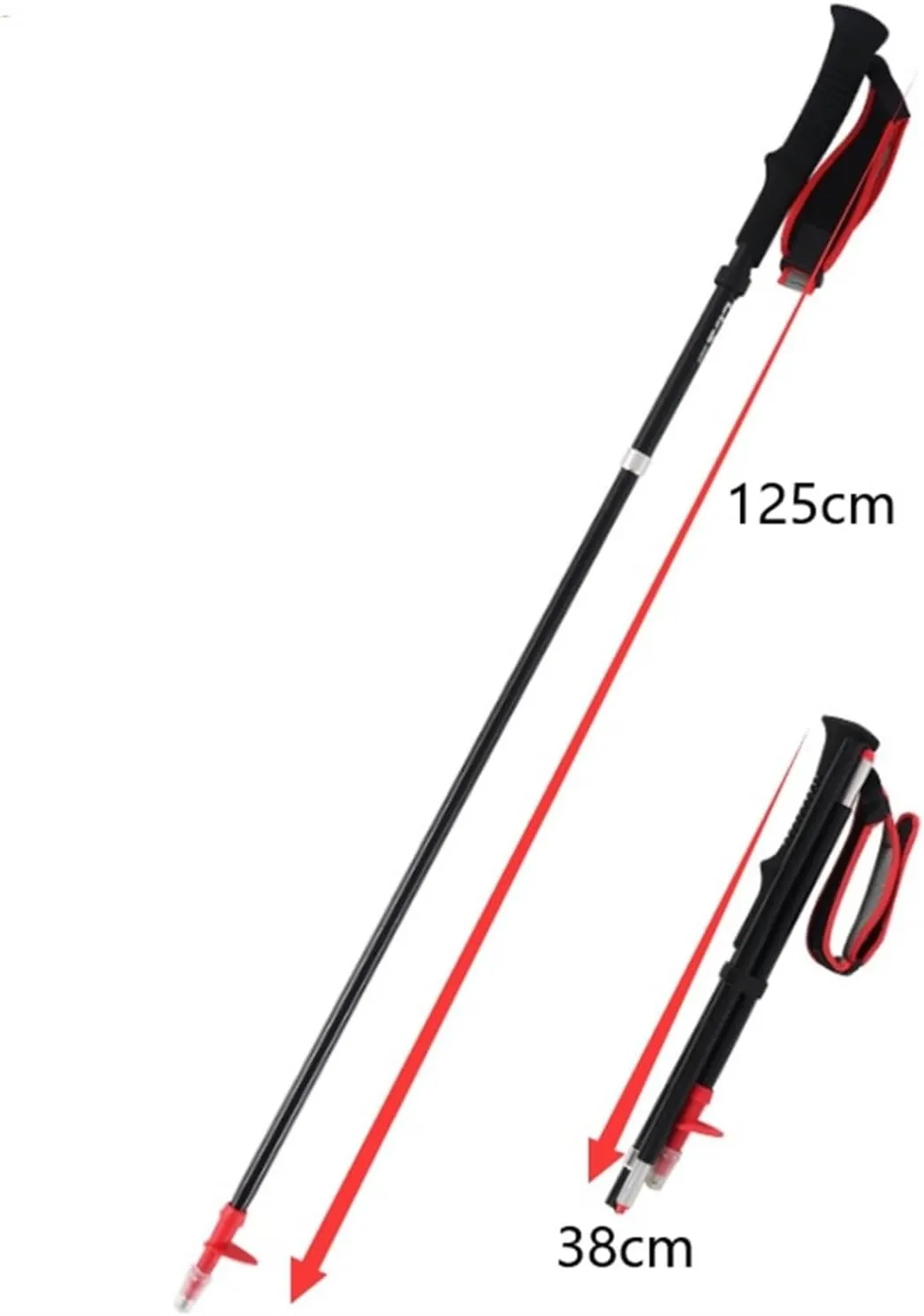 Travel Trekking Pole Ultralight Aluminum Alloy Trekking Poles Lightweight Strong Hiking Pole for Camping Mountaining Outdoor Activities(Blue)