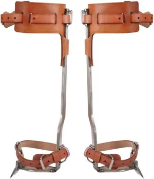 Tree Clim Gear Tree Clim Spike Set Stainless Steel Clim Nails Non-Slip Cat's Claw Adjustable Safety Belt Lanyard Tree Clim Artifact for Hunting Observation Pickin (Double Claw and Belt 1)