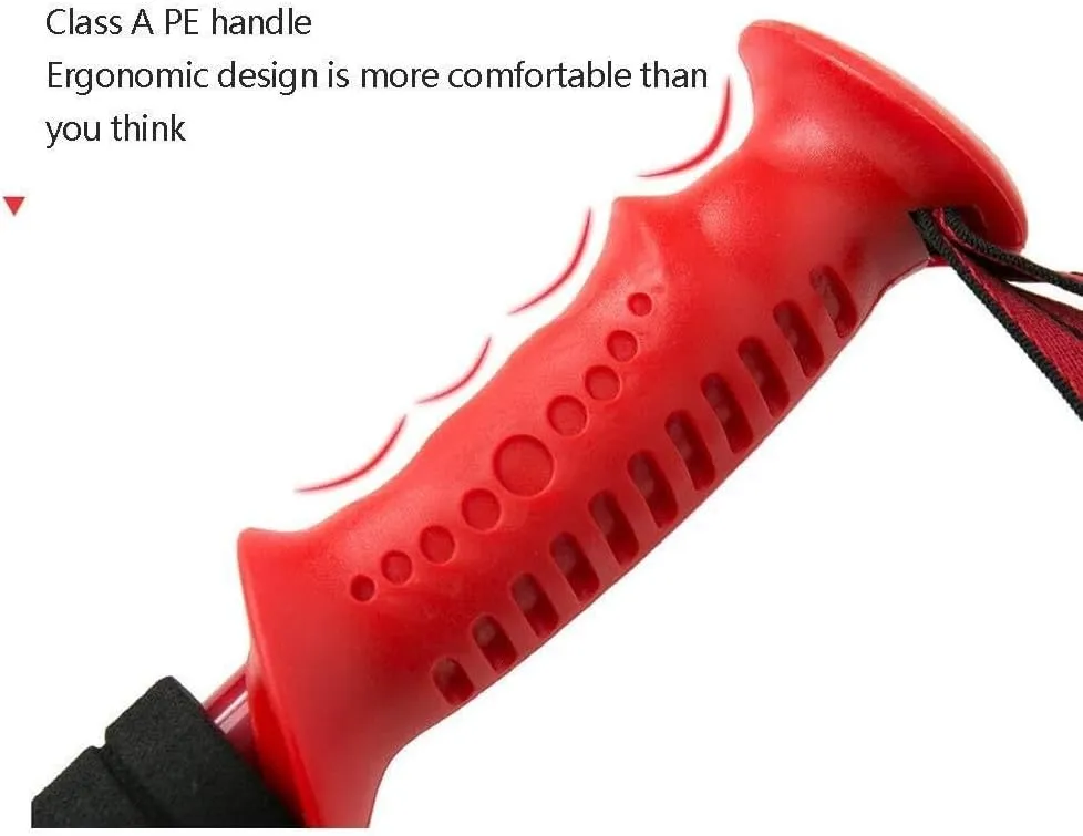 Trekking Pole with Anti-Collision & Quick-Lock System, Telescopic Ultra-Light Aerospace Aluminum, EVA Foam Handle