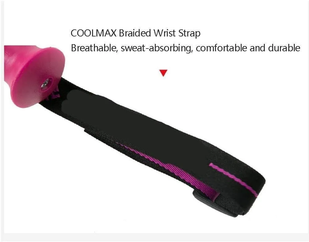 Trekking Pole with Anti-Collision & Quick-Lock System, Telescopic Ultra-Light Aerospace Aluminum, EVA Foam Handle