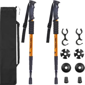 Trekking Poles - 2 Pack with Antishock and Quick Lock System, Telescopic, Collapsible, Ultralight for Hiking, Camping, Mountaining, Backpacking, Walking (F)