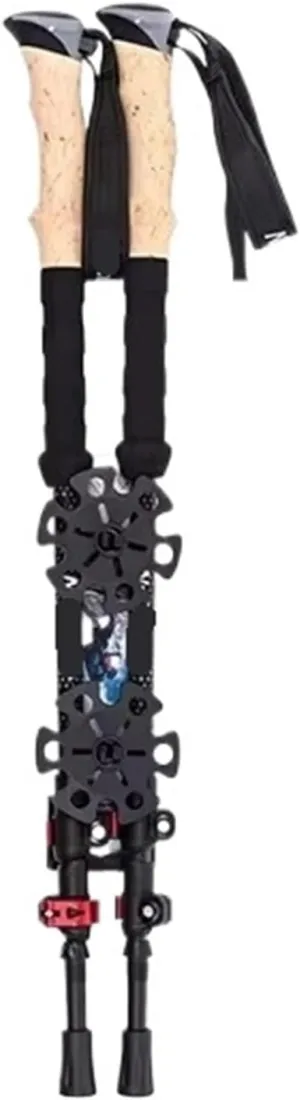 Trekking Poles 2pcs Carbon Fiber Pattern Collapsible Telescopic Sticks Lightweight Walking Hiking Stick Climbing Stick