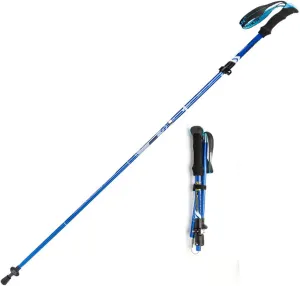 Trekking Poles, Aluminum Alloy Hiking Poles with Quick Lock System, Telescopic Hiking Stick for Camping Mountaining (Color : Blue)