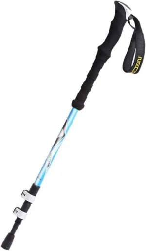 Trekking Poles Collapsible Hiking Poles Pack Aluminum Alloy Walking Poles, Quick Adjustable Lock System Light Poles for Hiking, Camping