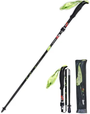 Trekking Poles Collapsible Hiking Poles,1 Pack Full Carbon Fiber Backpacking Walking Sticks,Antishock and Quick Lock System, Telescopic, Collapsible,
