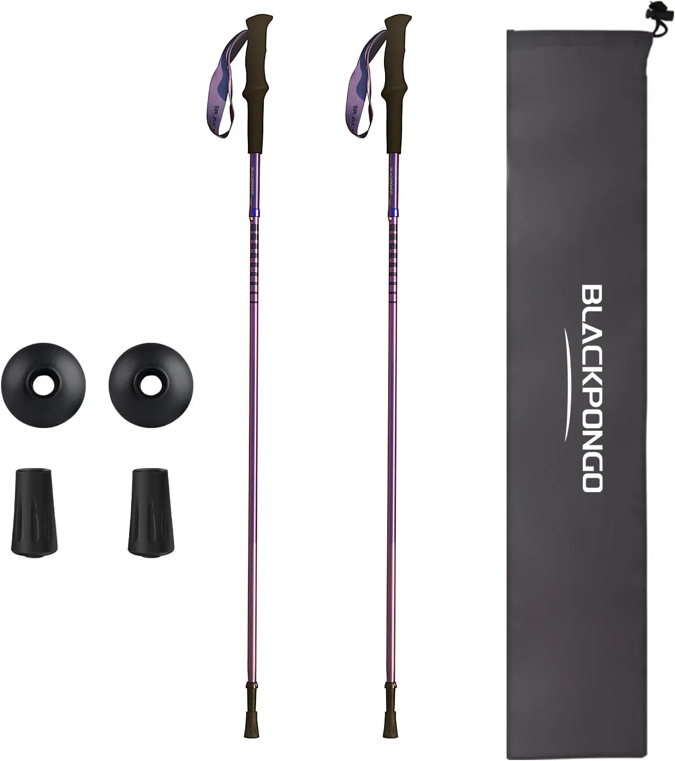 Trekking Poles - Lightweight, Collapsible Hiking Poles for Snowshoe & Backpacking Gear - Pair of 2 Walking Sticks for Hiking, 7075 Aluminum with EVA Grip