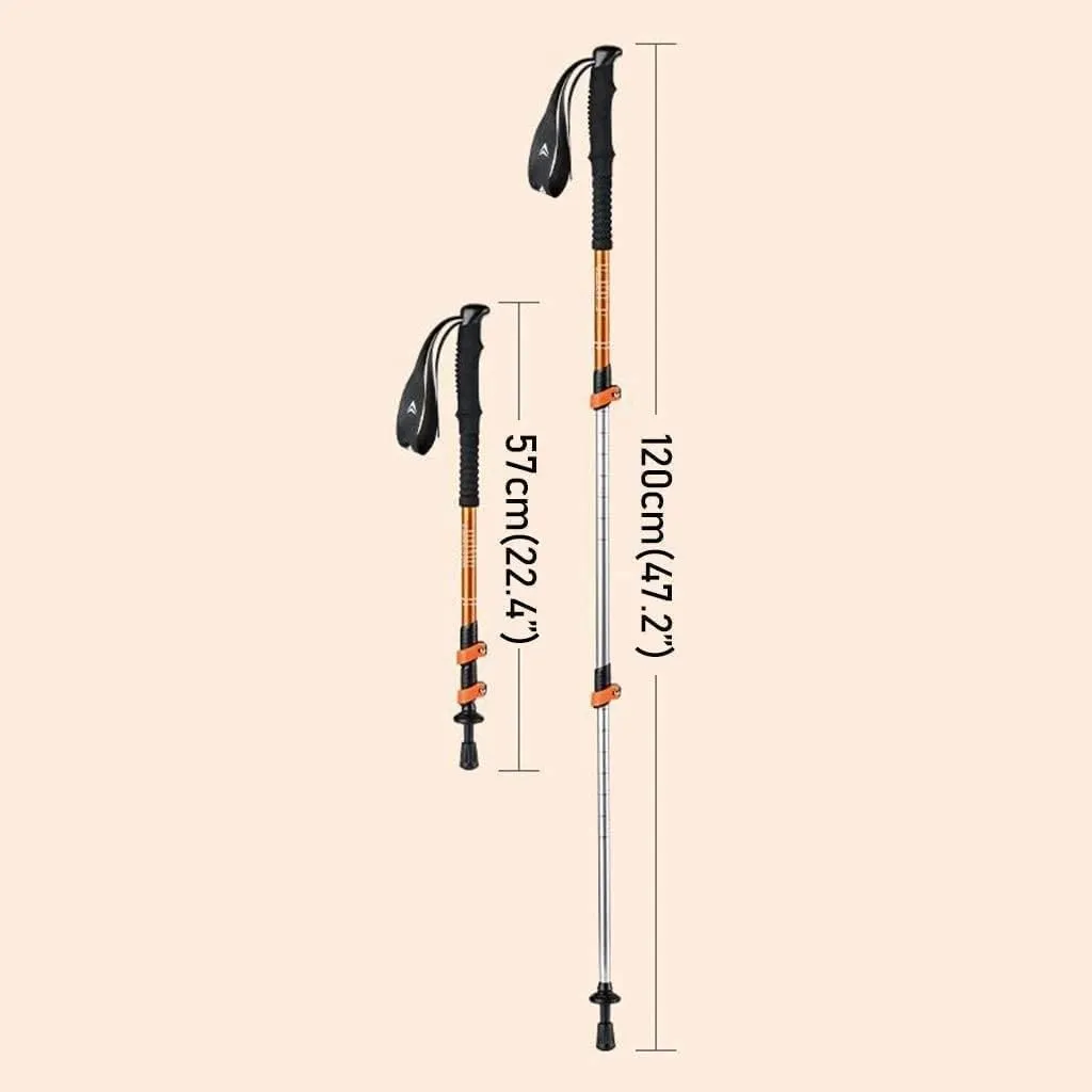 Trekking Poles- Lightweight, Strong Lightweight Aluminum,Adjustable Telescopic Quick Lock, Extended Down Grip Plus Tip Kit