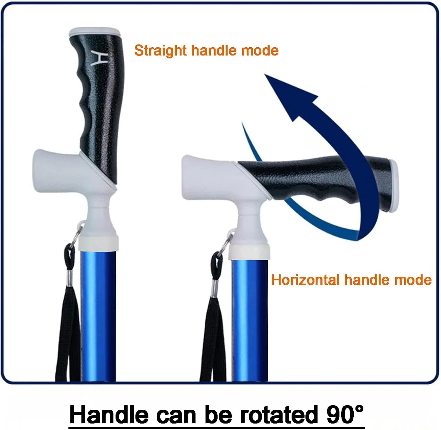 Trekking Poles Retractable Nordic Hiking Poles-Dual-Purpose Handle Hiking Sticks Trekking Walking Sticks for Seniors Women Men(42~116cm)