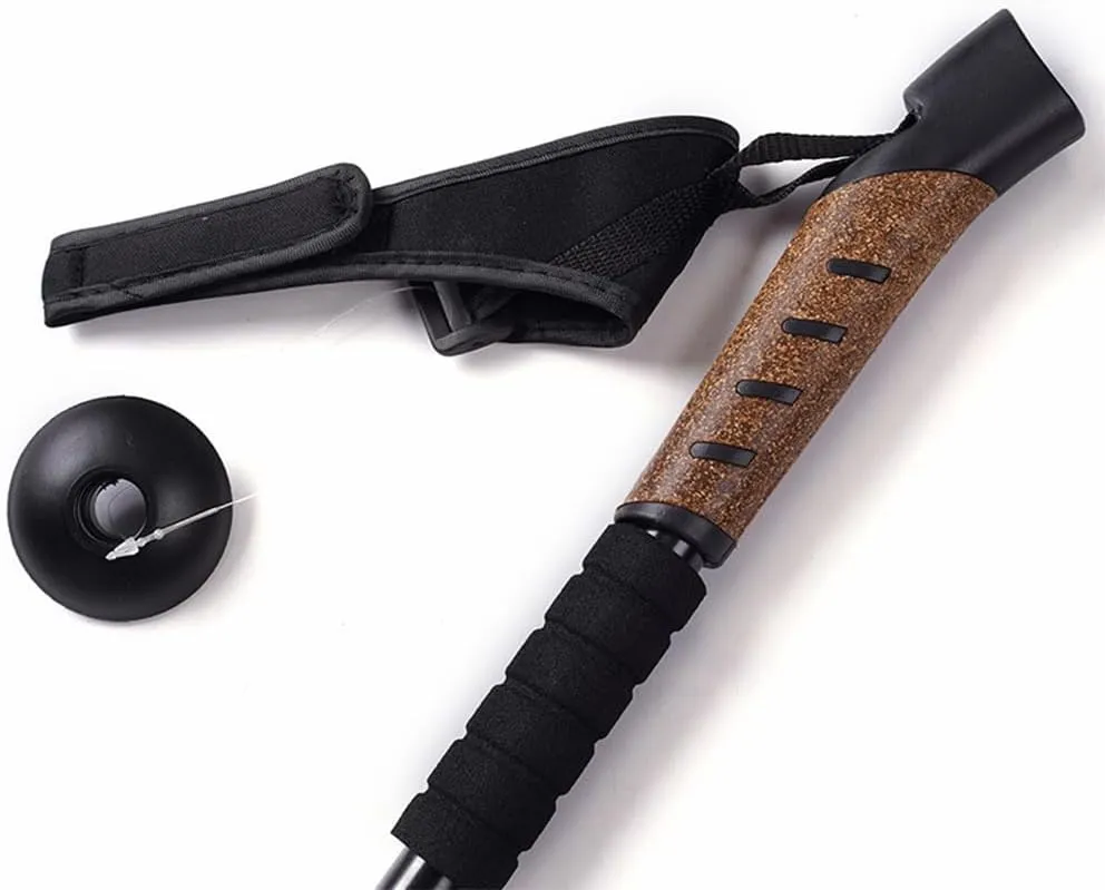 Trekking Poles Walking Sticks Adjustable Anti-Shock Nordic Hiking Alpenstock