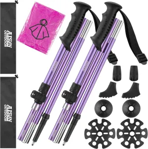 Trekking Poles Walking Sticks for Hiking Climbing Aluminum Lightweight Collapsible for Men Women