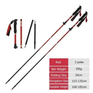 Trekking/walking Poles Folding Stick Pair