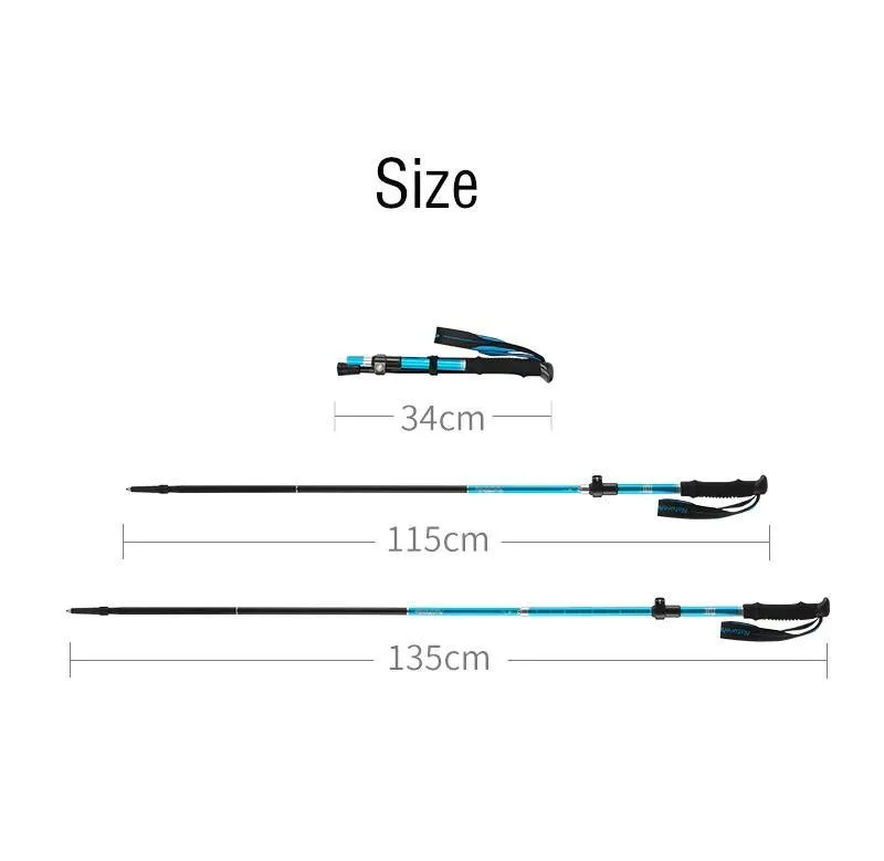 Trekking/walking Poles Folding Stick Pair