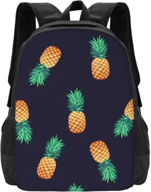 Tropical Pineapples Lightweight Packable Backpack Travel Casual Large Capacity Daypack Foldable Backpack For Men Women