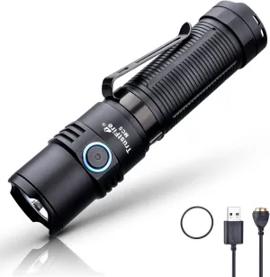 TrustFire MC5 Rechargeable Flashlights 3300 Lumen Flashlights High Lumens IPX8 Super Bright Magnetic Flashlight Compact Pocket EDC LED Flashlight for Emergencies Camping Searching Black