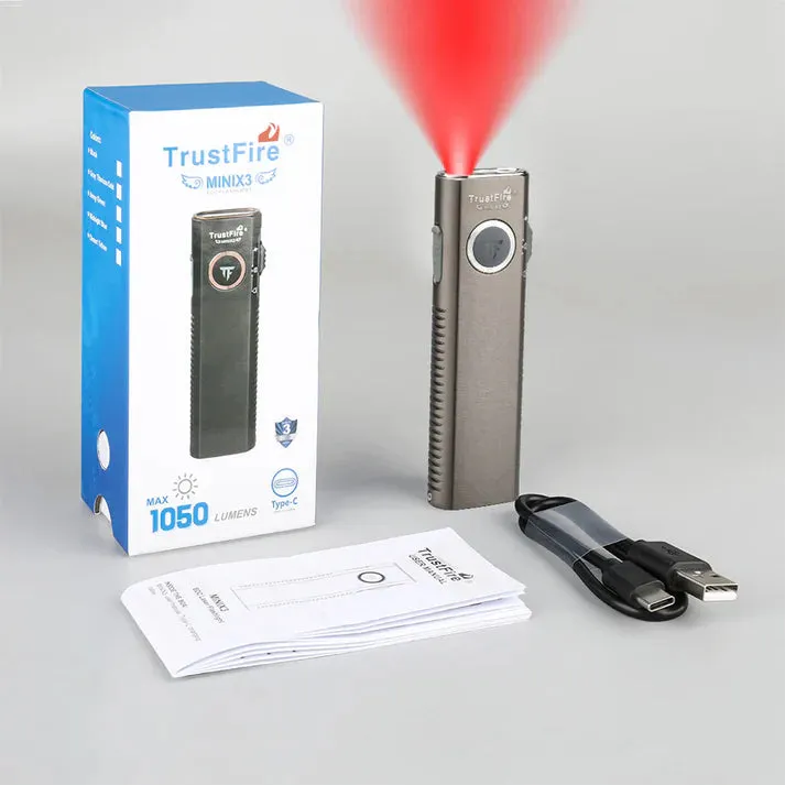 TrustFire MiniX3 EDC Multi-Function Flashlight Available with white light, flood light, green laser, and UV or red light options(BUY NOW AND ENJOY AUTOMATIC 20% OFF)