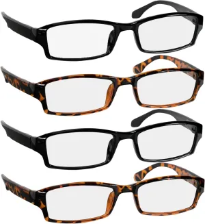 TruVision Readers Reading Glasses, Comfort Spring Hinges for Men and Women, 9501HP