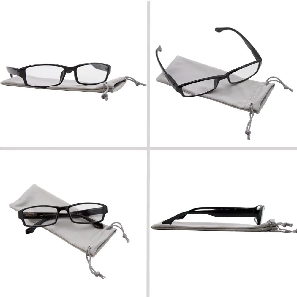 TruVision Readers Reading Glasses, Comfort Spring Hinges for Men and Women, 9501HP