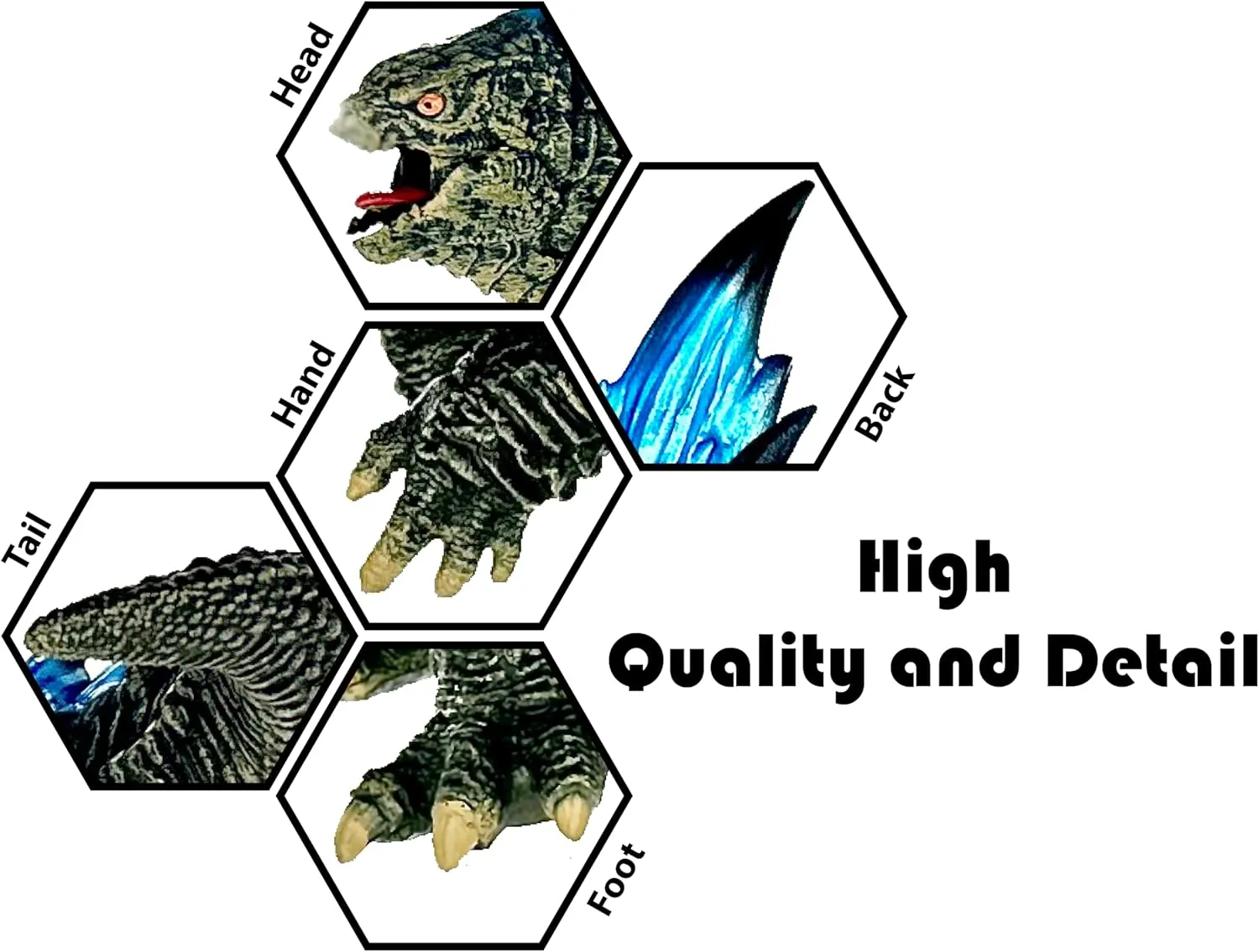 TwCare Godzilla vs. Kong Mega Toy Action Figure: King of The Monsters, Movie Series Movable Joints Soft Vinyl, Travel Bag