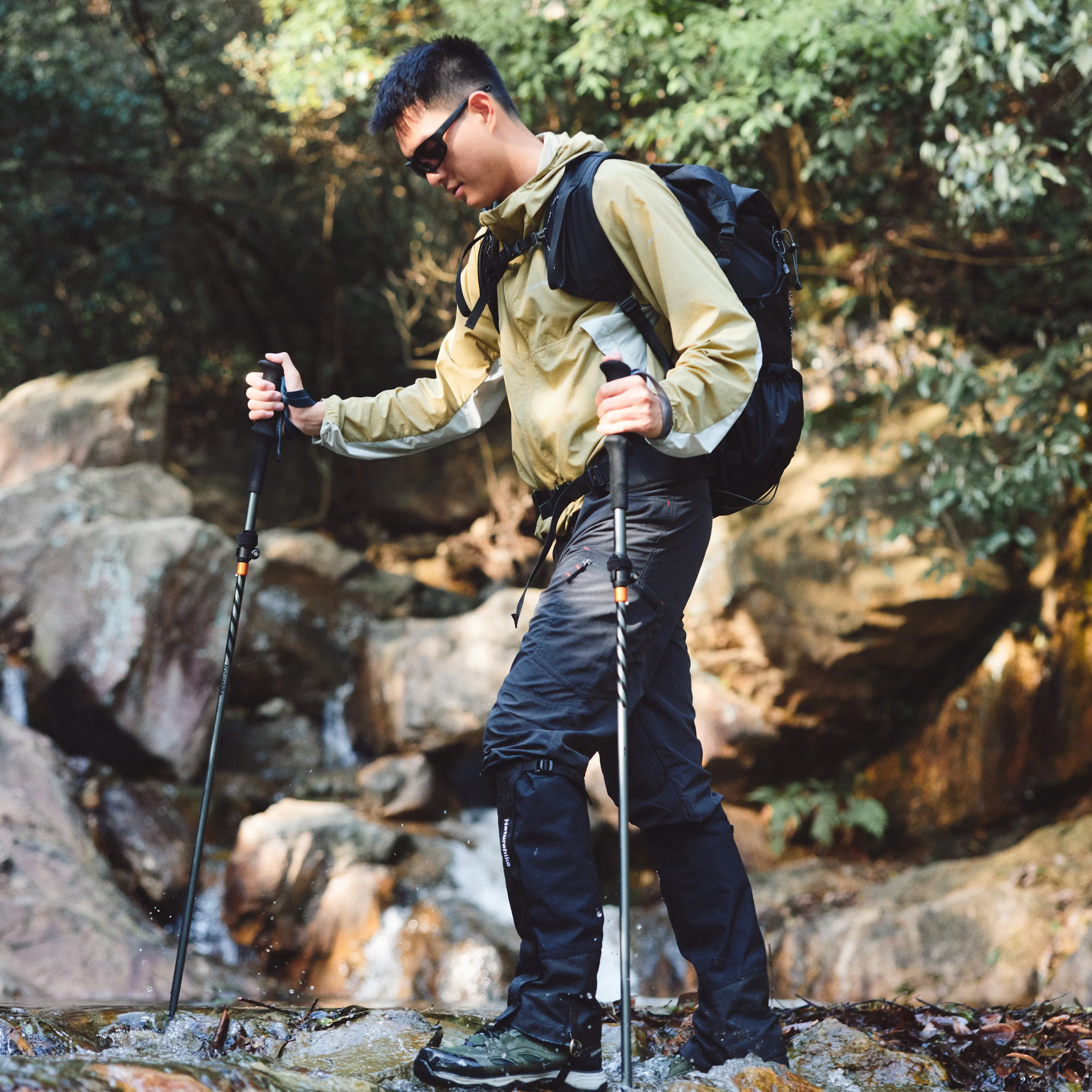 UL Connected Folding - Naturehike Trekking And Pole Aluminum Carbon Adjustable Attractive Grey Chang Feng Five-Section