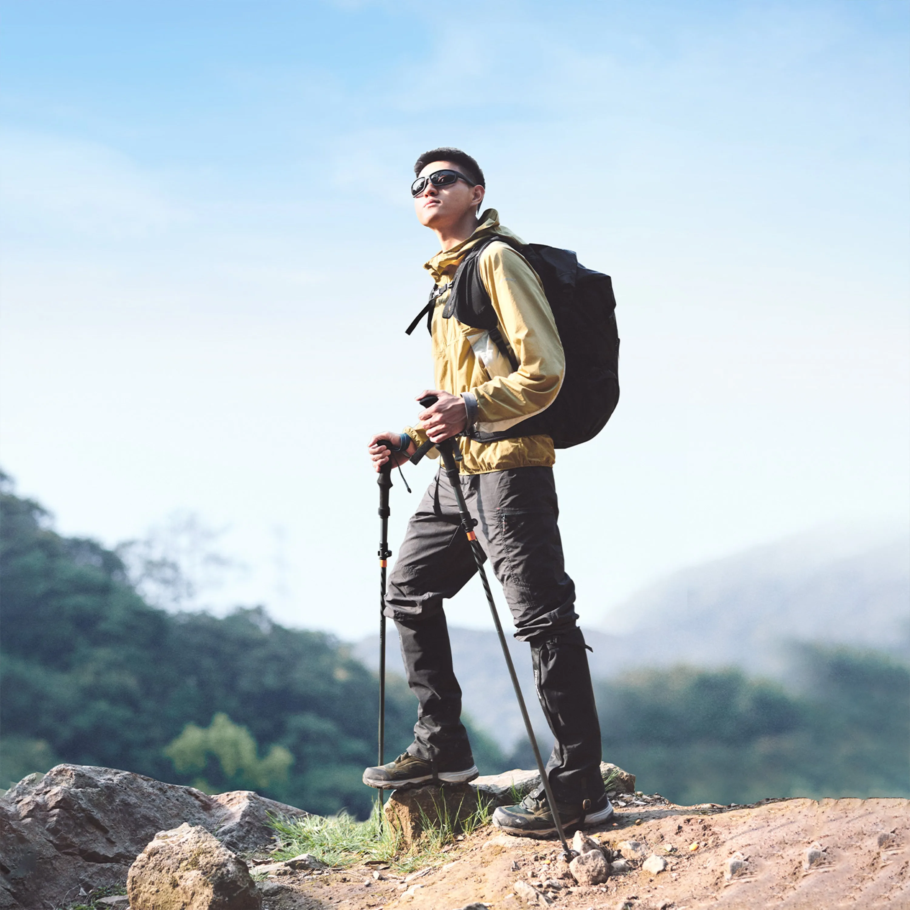 UL Connected Folding - Naturehike Trekking And Pole Aluminum Carbon Adjustable Attractive Grey Chang Feng Five-Section