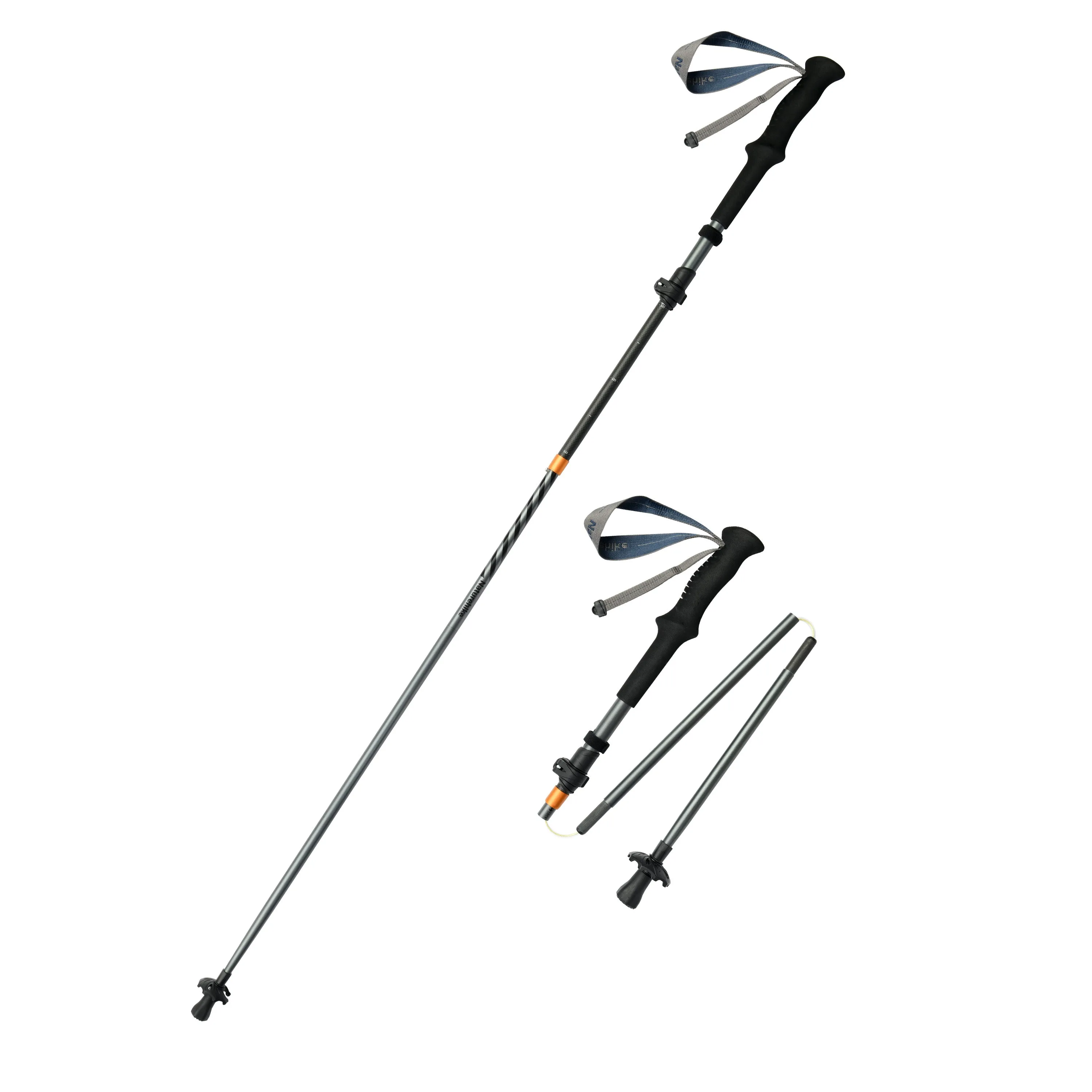 UL Connected Folding - Naturehike Trekking And Pole Aluminum Carbon Adjustable Attractive Grey Chang Feng Five-Section
