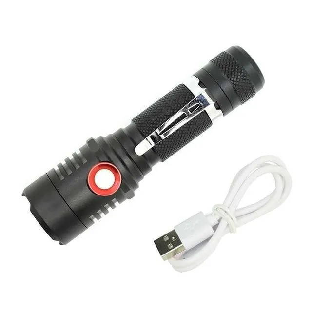 Ultra Bright XML L2 USB LED Flashlight 1 Mode L2 Highlight High Power LED Torch Rechargeable Camping Pen Light use 18650 Battery