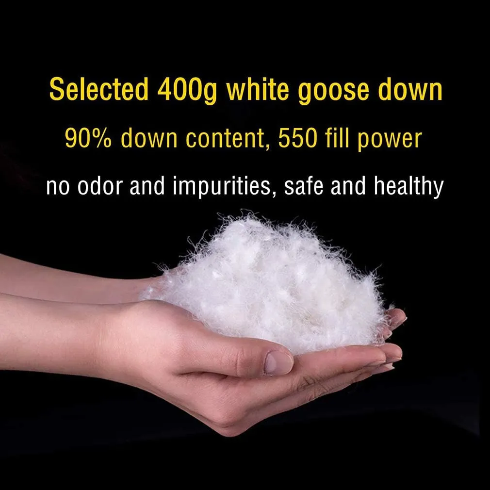 Ultra Light Goose Down Sleeping Bag Cold Weather 750 Fluffy 4 Seasons Waterproof and Compact,Backpack,Hiking,Travel,Outdoor Compression Bag,Yellow,M