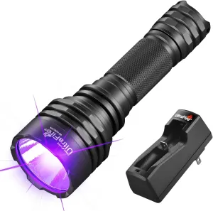 ULTRAFIRE 395nm Black Light UV Flashlight 10W Super Power LED UV Blacklight for Pet Urine Detection,Resin Curing,Minerals,Scorpion,Rockhounding,Yooperlites WF-509UVN UV Lights