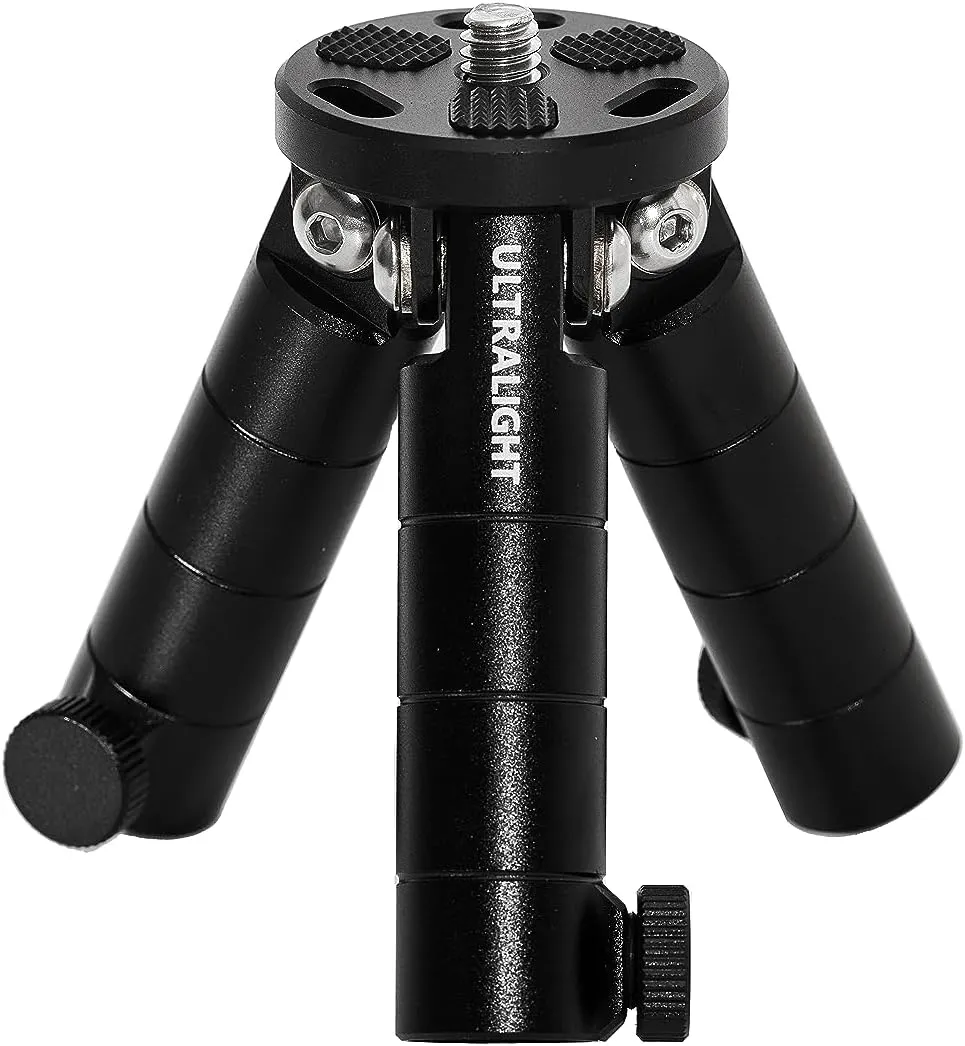 Ultralight 2.3oz/67g Trekking Pole Tripod Adapter Only - The Stool ULTripod Aluminum - Turn Trekking Poles or Branches into Camera Tripod - The Lightest Tripod for Hiking and Speed Guaranteed
