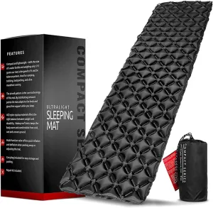 Ultralight Camping Mat | Lightweight Inflatable Sleeping Pad, Compact Air Mattress for Backpacking and Hiking