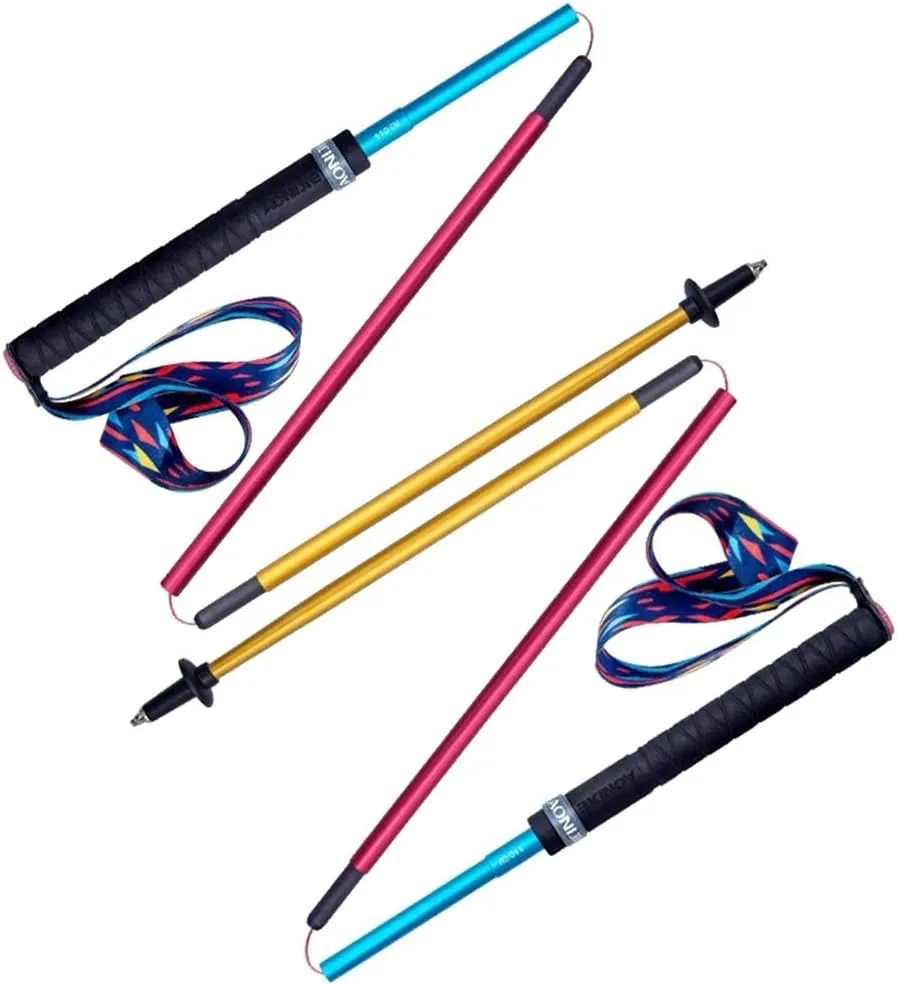 Ultralight Carbon Fiber Trekking Poles,Collapsible Hiking Trekking Sticks with Quick Lock System 7075 Aluminum EVA Grip Handle for Mountaining, Campin