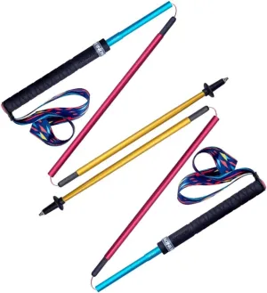 Ultralight Carbon Fiber Trekking Poles,Collapsible Hiking Trekking Sticks with Quick Lock System 7075 Aluminum EVA Grip Handle for Mountaining, Campin