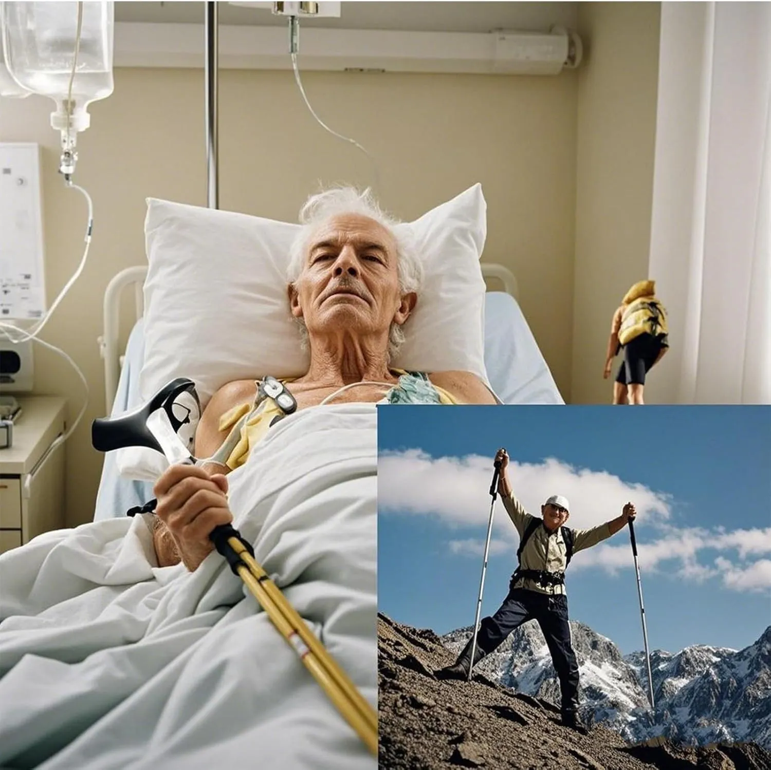 Ultralight Carbon Outdoor Hiking Poles, Telescopic and Foldable, Great for Mountaineering, Trekking and Cross - Country Running