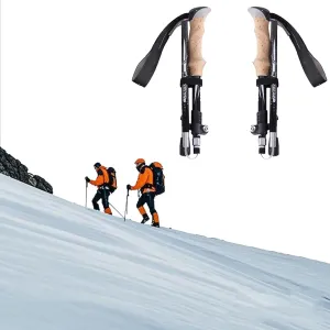 Ultralight Carbon Outdoor Hiking Poles, Telescopic and Foldable, Great for Mountaineering, Trekking and Cross - Country Running