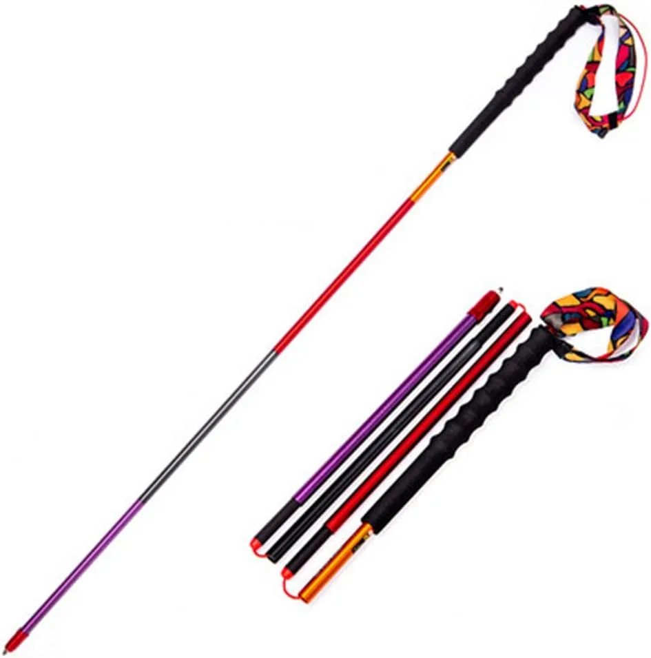 Ultralight Collapsible Aluminum Trekking Poles - 2 Pack with Antishock,Lightweight Strong for Hiking, Camping, Mountaining, Backpacking, Walking, Trekking (F)