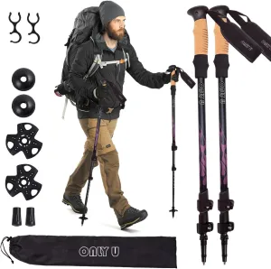 Ultralight Collapsible Trekking Poles for Secure Hiking