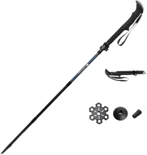 Ultralight Foldable Trekking Poles – One-Piece Construction Technology, 9.5 Oz Carbon Fiber Hiking Poles for Active Trekkers, Portable Walking Hiking Sticks for Men Women (Color : Blue)