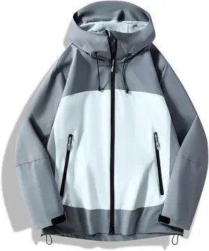 Unisex Waterproof Hiking Jackets Camping Climbing Trekking Hooded Windbreaker Rain Coat