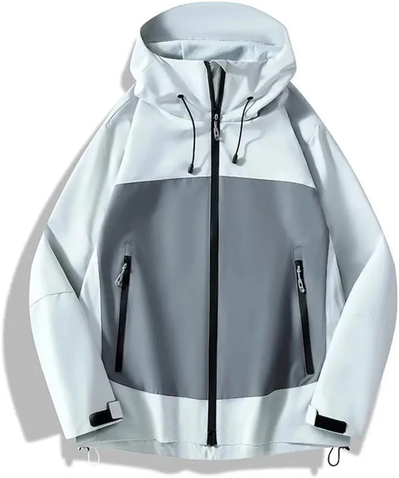 Unisex Waterproof Hiking Jackets Camping Climbing Trekking Hooded Windbreaker Rain Coat