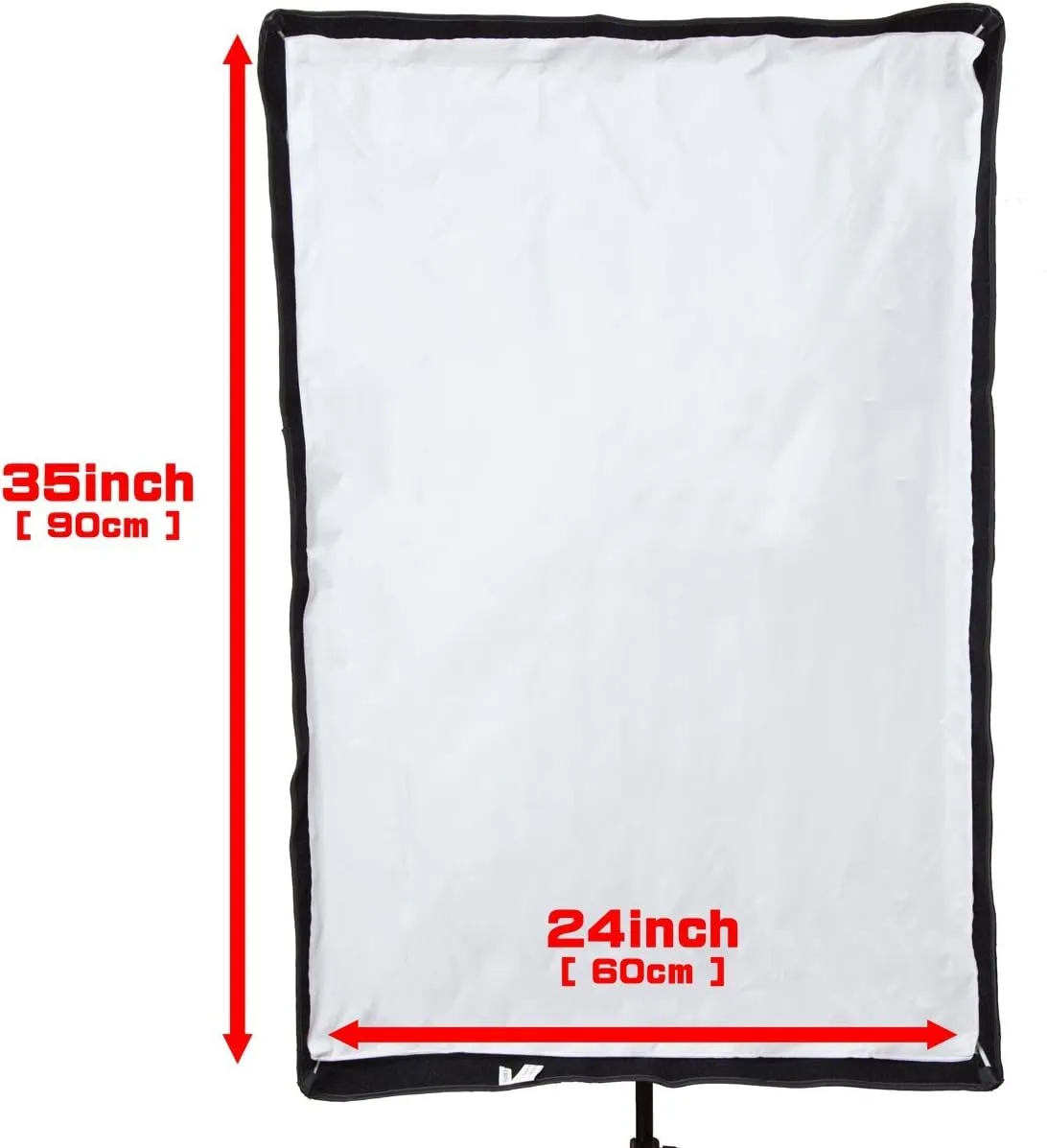 UNPLUGGED STUDIO 24" x 36" 60cm x 90cm Umbrella Rectangle Softbox with Carrying Bag – Portable Light Modifier for Portrait and Product Photography SB-090