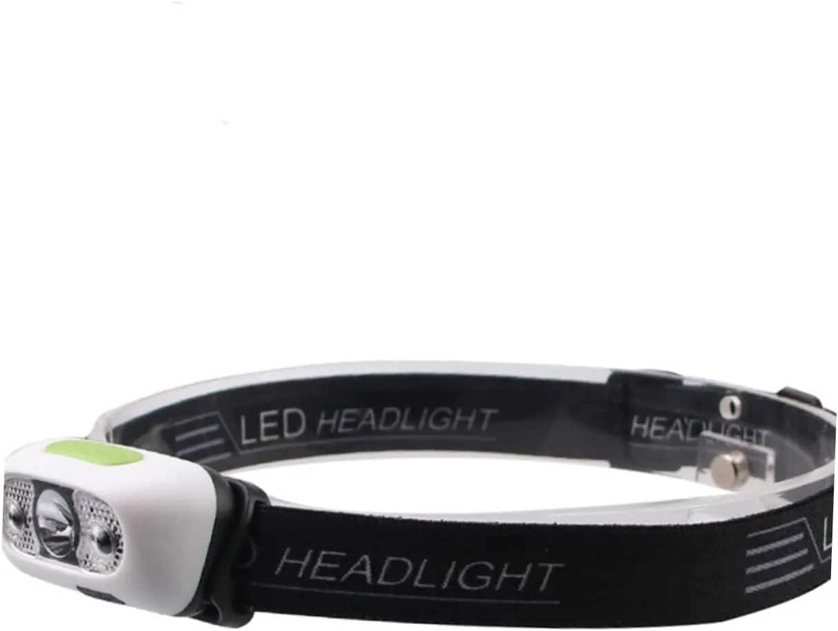 UPKOCH Headlamp with Motion Sensor Rechargeable Headlight for Camping Hiking Running Bicycle Outdoor Activities Hands- Flashlight
