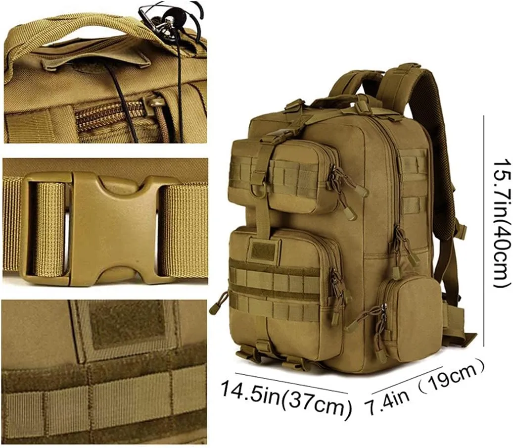 USDBE Military Army Tactical Backpack 14 Inches Laptop Rucksack Outdoor Camping Hiking Camouflage Bag