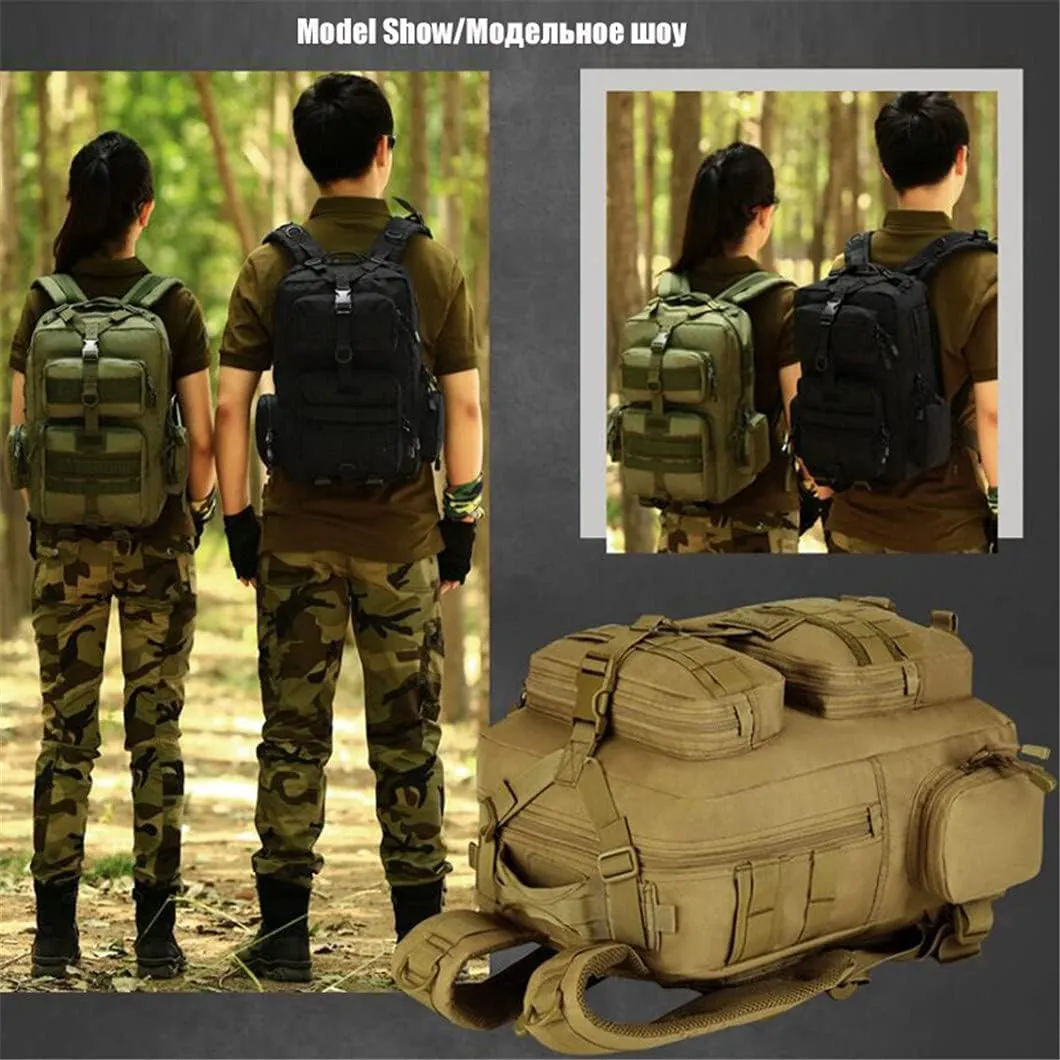 USDBE Military Army Tactical Backpack 14 Inches Laptop Rucksack Outdoor Camping Hiking Camouflage Bag