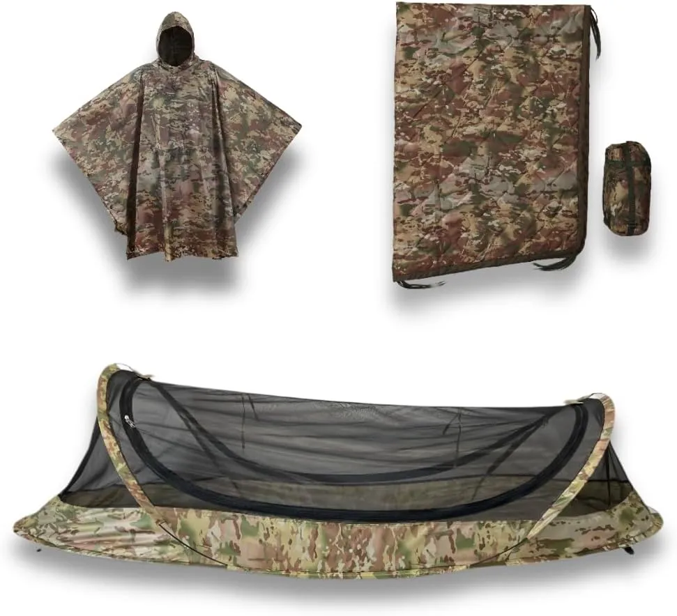 USGI Industries Adventure Pack (OCP) - Olive Drab, 1 Person, Rectangular, Adult, 175 cm x 75 cm, 3 Seasons, Sleeping Bag