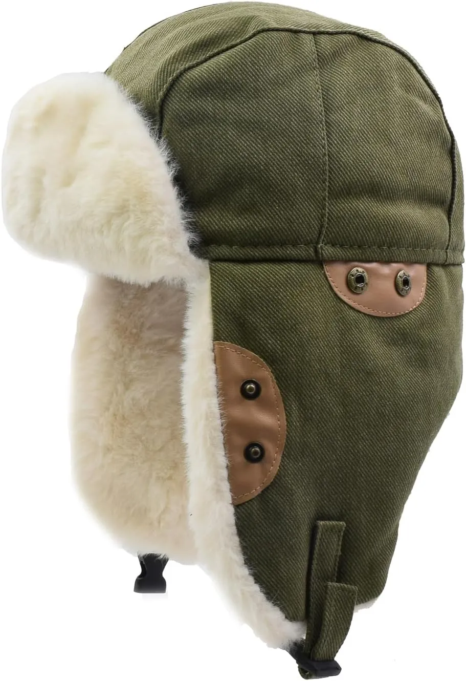 Ushanka Trapper Hat for Women Men with Faux Fur Outdoor Winter Aviator Hat