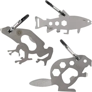 ust Tool-a-Long Carabiner Clip Multi-Tool Bundle Featuring a Themed Collection of Compact Stainless Steel Tools! (Down by the River)