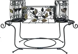 Utensil Caddy - Silverware Caddy or Napkin, Cutlery and Plate Holder - The Ideal 2-Piece Portable Outdoor Kitchen Accessories Buffet Organizer for Picnics, Camping, Barbecue, Parties and Events