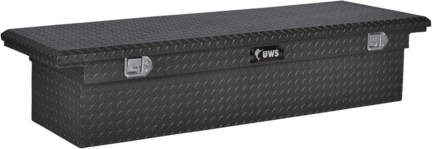 UWS EC10603 72-Inch Matte Black Heavy-Wall Aluminum Truck Tool Box with Low Profile, RigidCore Lid