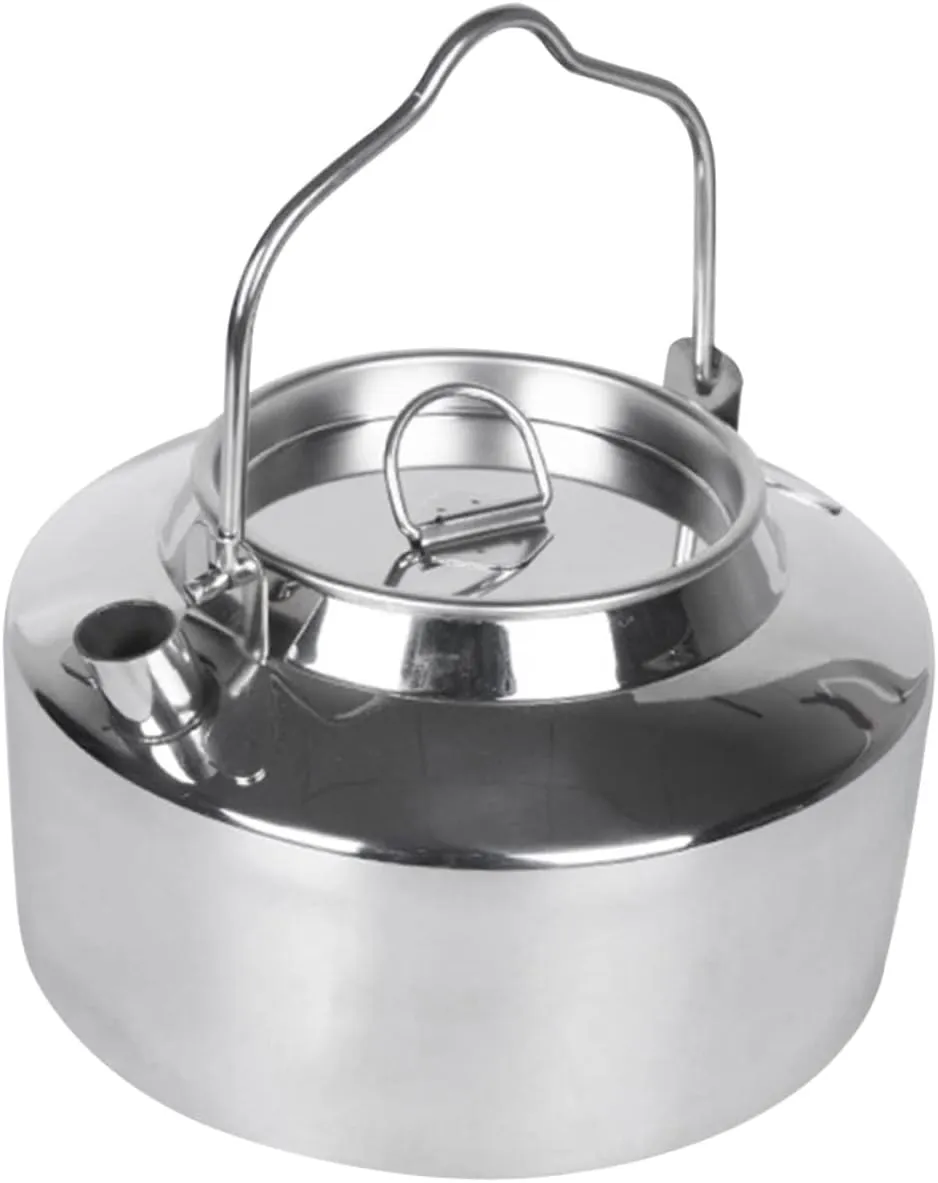 VANZACK Sturdy Outdoor Tea Kettle Multi-Function Portable Stovetop for Instant Soup Tea Milk