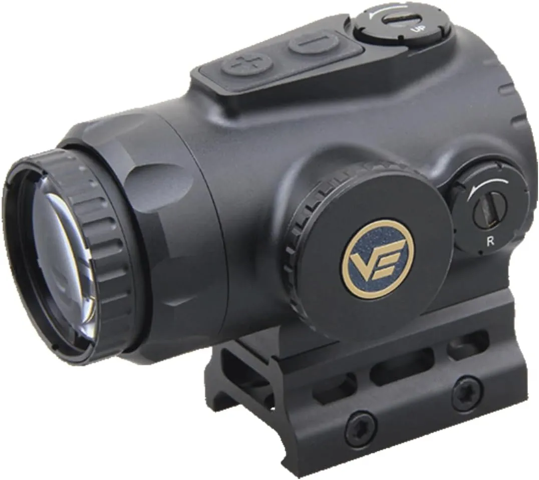Vector Optics Paragon 1x16 Mini Prism Sight 2 MOA Center Dot Reticle 10 Levels Illumination Riflescope Absolute Co-Witness 21mm Picatinny Rail for .223/5.56mm Fast Target Acquisition, SCPS-M01